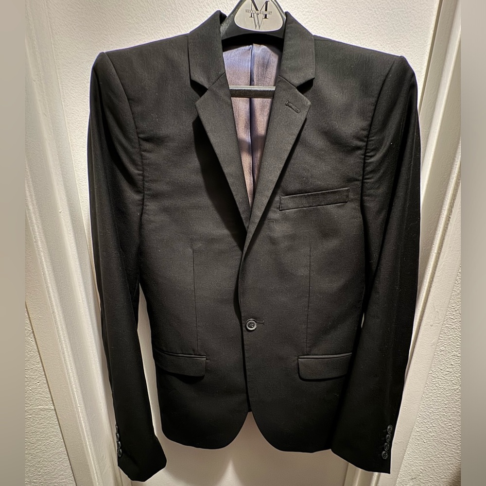 Topman Black Suit Jacket - 36R